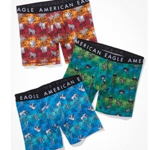 American Eagle Outfitters Boxer Briefs 3-Pack Wild Animal Prints Small NWT